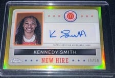 2024 Topps Chrome McDonald's All-American New Hire Badge Autographs Refractor Kennedy Smith #NHB-KES card