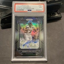 2022 Panini Chronicles Prizm Black Signatures Kenneth Walker III #PB-19 card