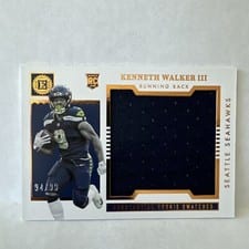 2022 Panini Encased Substantial Rookie Swatches Kenneth Walker III #SS-17 card