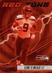 2022 Panini Playbook Red Zone Kenneth Walker III #RZ-22 card