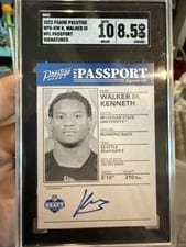 2022 Panini Prestige NFL Passport Signatures Kenneth Walker III #NPS-KW card