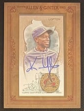 2023 Topps Allen & Ginter Framed Mini Autographs Kenny Lofton #MA-KLO card