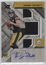 2022 Panini XR Rookie Triple Swatch Autographs Kenny Pickett #201 card