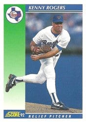 1992 Score Base Set Kenny Rogers #101 card