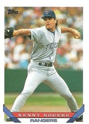 1993 Topps Base Set Kenny Rogers #169 card
