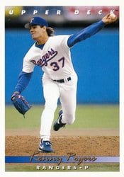 1993 Upper Deck Base Set Kenny Rogers #92 card