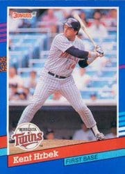 1991 Donruss Base Set Kent Hrbek #95 card