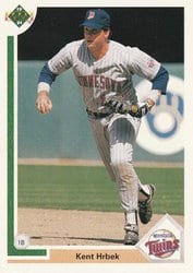 1991 Upper Deck Base Set Kent Hrbek #167 card
