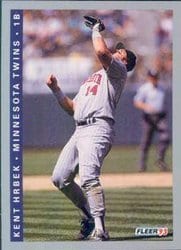 1993 Fleer Base Set Kent Hrbek #267 card