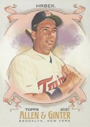 2021 Topps Allen & Ginter Base Set Kent Hrbek #338 card