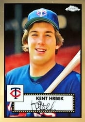 2021 Topps Chrome Platinum Anniversary Base Set Kent Hrbek #580 card