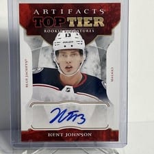 2022-23 Upper Deck Artifacts Top Tier Rookie Signatures Kent Johnson #TTR-KJ card