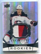 2022-23 Upper Deck Black Diamond Exquisite Collection Rookie Patch Kent Johnson #RP-KJ card