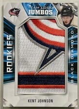 2022-23 Upper Deck Black Diamond Rookie Team Logo Jumbo Patches Kent Johnson #RTL-KJ card