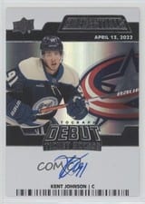 2022-23 Upper Deck Credentials Debut Ticket Access Autographs Kent Johnson #DTAA-KJ card