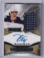 2022-23 Upper Deck Premier Acetate Rookie Autograph Patch Kent Johnson #AR-KJ card