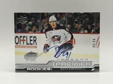 2022-23 Upper Deck Premier Premier Dynamic Imagery Autograph Rookies Kent Johnson #PDAR-KJ card