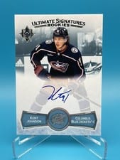 2022-23 Upper Deck Ultimate Collection Ultimate Signatures Rookies Kent Johnson #USR-KJ card