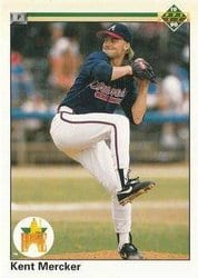 1990 Upper Deck Base Set Kent Mercker #63 card