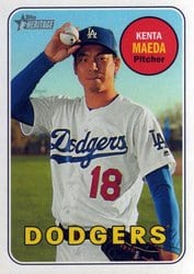 2018 Topps Heritage Base Set Kenta Maeda #94 card