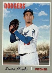 2019 Topps Heritage Base Set Kenta Maeda #444 card