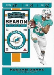 2019 Panini Contenders Base Set Kenyan Drake #7 card