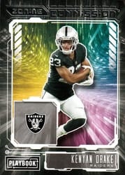 2021 Panini Playbook Zoning Commission Kenyan Drake #ZC-KDR card