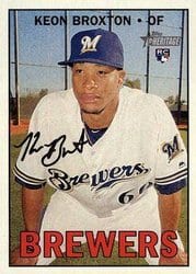 2016 Topps Heritage Base Set Keon Broxton #522 card