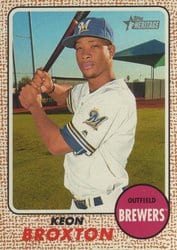 2017 Topps Heritage Base Set Keon Broxton #22 card