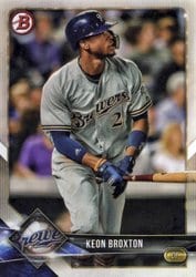 2018 Bowman Base Set Keon Broxton #7 card