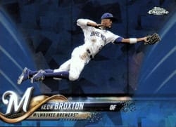 2018 Topps Chrome Sapphire Edition Base Set Keon Broxton #61 card