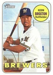 2018 Topps Heritage Base Set Keon Broxton #243 card