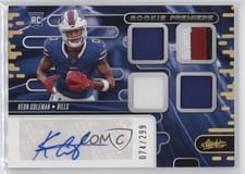 2024 Panini Absolute Rookie Premiere Materials Autographs Keon Coleman #RPMA-KCN card