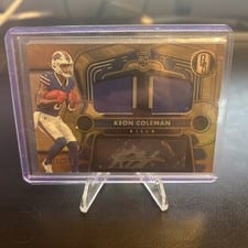 2024 Panini Gold Standard Rookie Jersey Autographs Double Keon Coleman #17 card