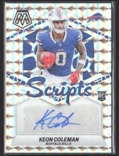 2024 Panini Mosaic Rookie Scripts Keon Coleman #RS-KCN card