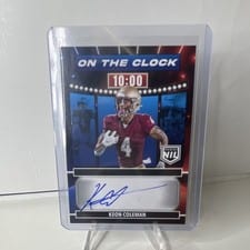 2024 Panini Prestige On the Clock Signatures Keon Coleman #OTC-KCN card