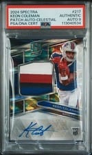 2024 Panini Spectra Rookie Patch Autographs Keon Coleman #217 card