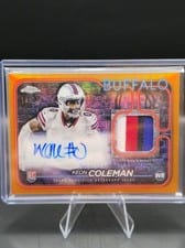 2024 Topps Chrome Rookie Patch Autographs Keon Coleman #CPA-KC card