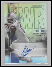 2024 Topps Signature Class Rookie Class Chrome Autographs Keon Coleman #RCV-KC card
