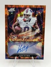2025 Topps Cosmic Chrome Solar Flares Signatures Keon Coleman #SFS-KC card