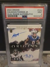 2024 Panini Origins Dual Rookie Autographs Keon Coleman / Brian Thomas Jr. #DA-4 card