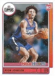 2021-22 Hoops Winter Base Set Keon Johnson #205 card