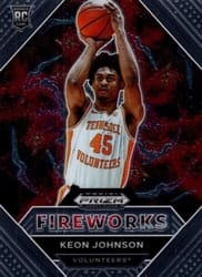 2021 Panini Prizm Draft Picks Fireworks Keon Johnson #5 card
