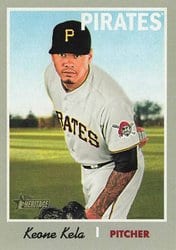 2019 Topps Heritage Base Set Keone Kela #384 card