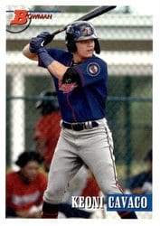 2021 Bowman Heritage Base Set Keoni Cavaco #237 card