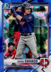 2021 Bowman Sapphire Edition Base Set Keoni Cavaco #BCP-73 card