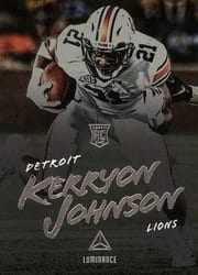 2018 Panini Luminance Base Set Kerryon Johnson #156 card