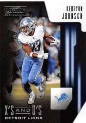 2018 Panini Playbook X's and O's Kerryon Johnson #23 card