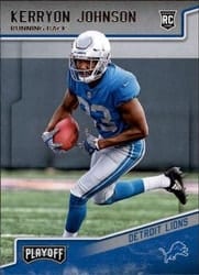 2018 Panini Playoff Base Set Kerryon Johnson #217 card