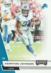2020 Panini Playoff Base Set Kerryon Johnson #168 card